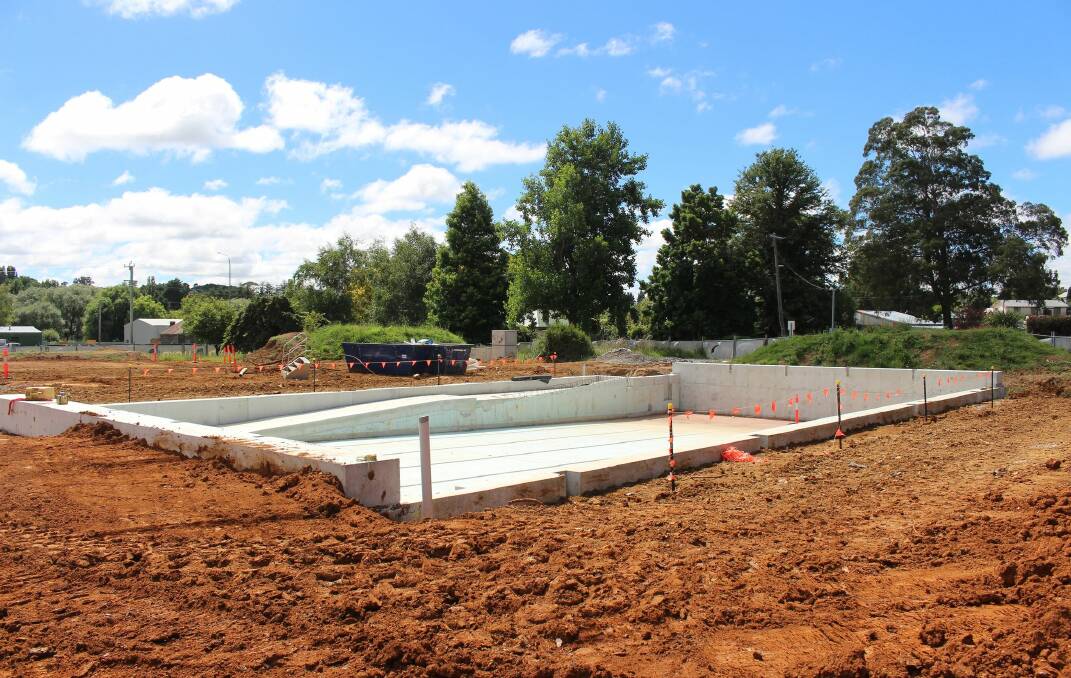 Work has started on stage one of Crookwell's multipurpose aquatic activity centre, which includes an outdoor 25-metre pool. Photo supplied.
