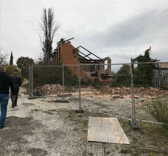 ONSITE: Council planning and compliance staff and the heritage adviser inspected the former Saint John's orphanage on Thursday. Photo supplied.