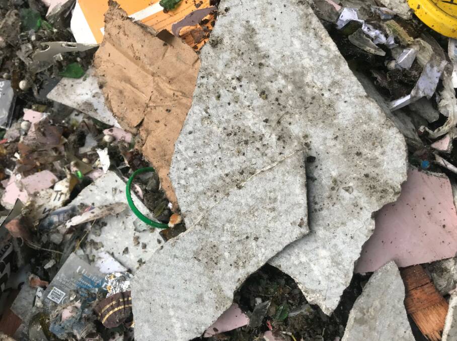 Broken asbestos tiles were mixed in with a load of recycling picked up by Endeavour Industries. The contamination has caused the facility's shutdown.