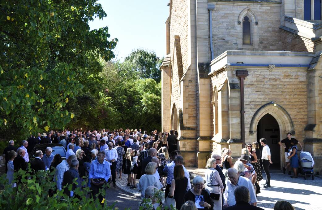 Hundreds of people paid tribute to Con Toparis at a memorial service on Friday. Picture by Louise Thrower.