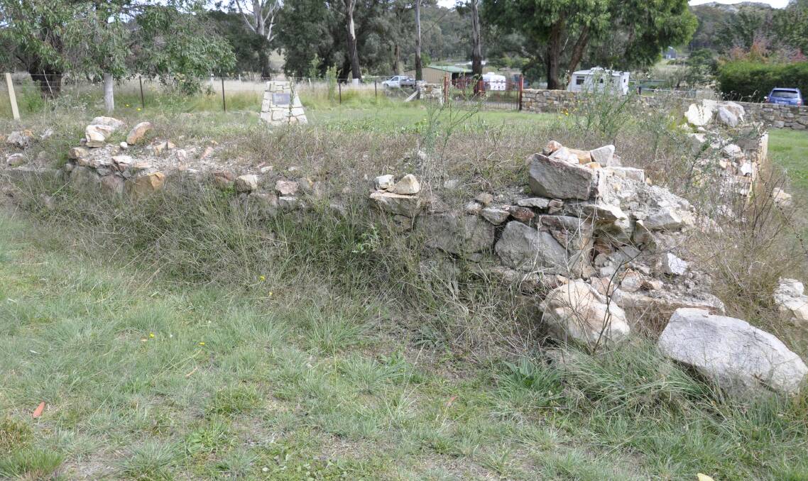 The remains of the caretaker's cottage at Goulburn's Jewish cemetery in Long Street. Photo: Louise Thrower.