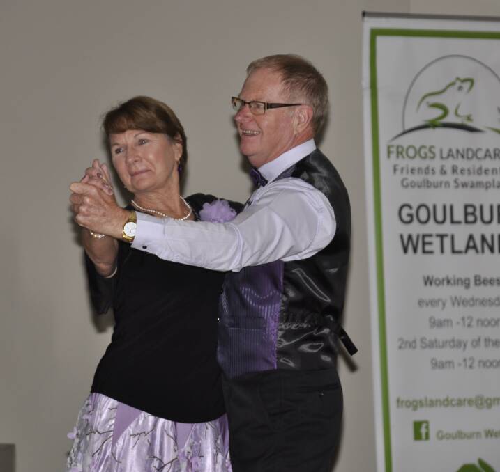 Debby and Warren Matthews from the Goulburn Social Dance Club demonstrated their ballroom dancing skills. Picture by Louise Thrower.