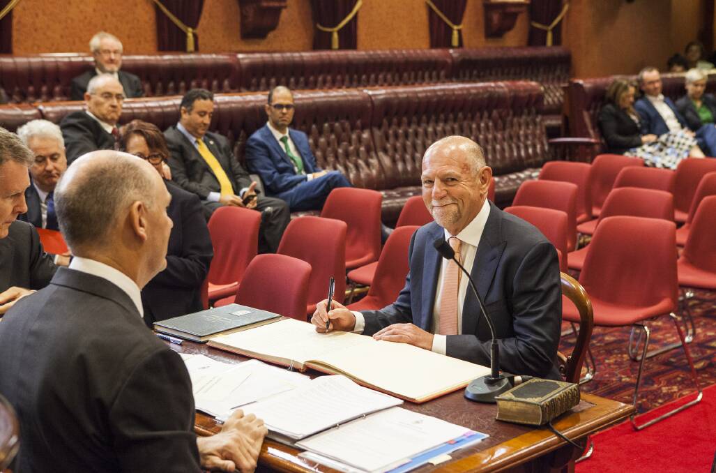 Rod Roberts was this week sworn in as assistant president of the NSW Legislative Council. Photo supplied.