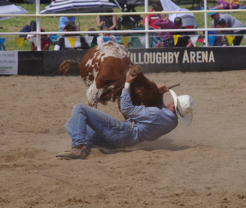 OUCH!: One of Darryl's last assignments was covering the 2019 Goulburn Rodeo where he snapped this action. 