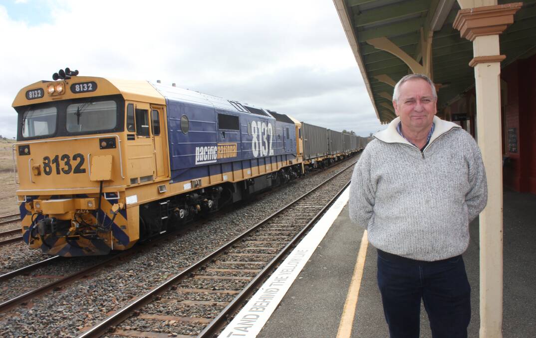 Adrian Ellson, pictured here at Tarago railway station in 2018, first raised concerns about the condition of a contaminated lead cell opposite. Picture by David Cole.