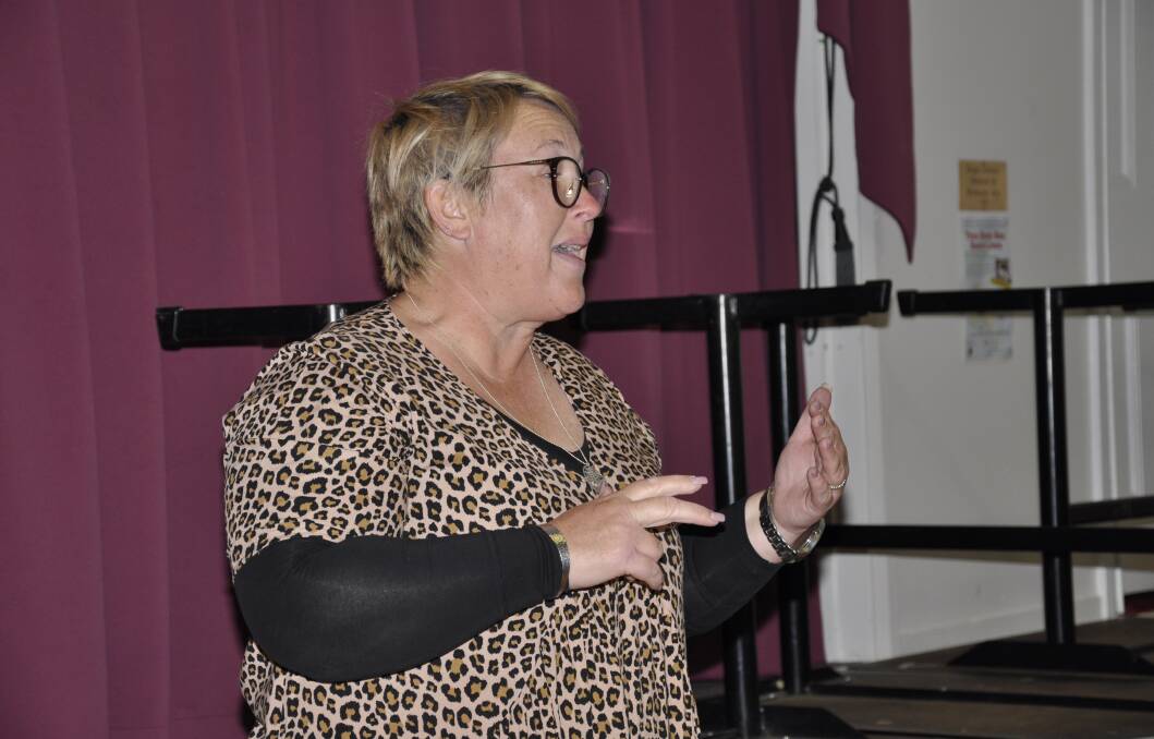 Jerrara Action Group member Leisha Cox-Barlow addressing a Marulan community meeting earlier this year about the proposed waste to energy plant. Photo: Louise Thrower.