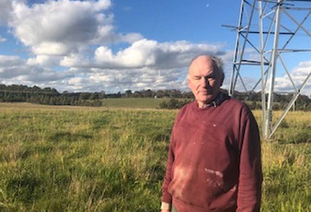 Russell Erwin fears Transgrid will "ride roughshod" over landholders affected by their proposed transmission line. He owns a 158 hectare property at Bannister, 23km south of Crookwell. Photo supplied.