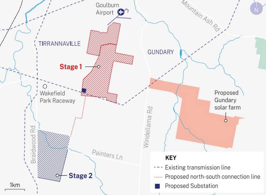 The Merino Solar Farm is proposed for a 700 hectare site across two stages between Windellama and Braidwood Road. Image sourced.