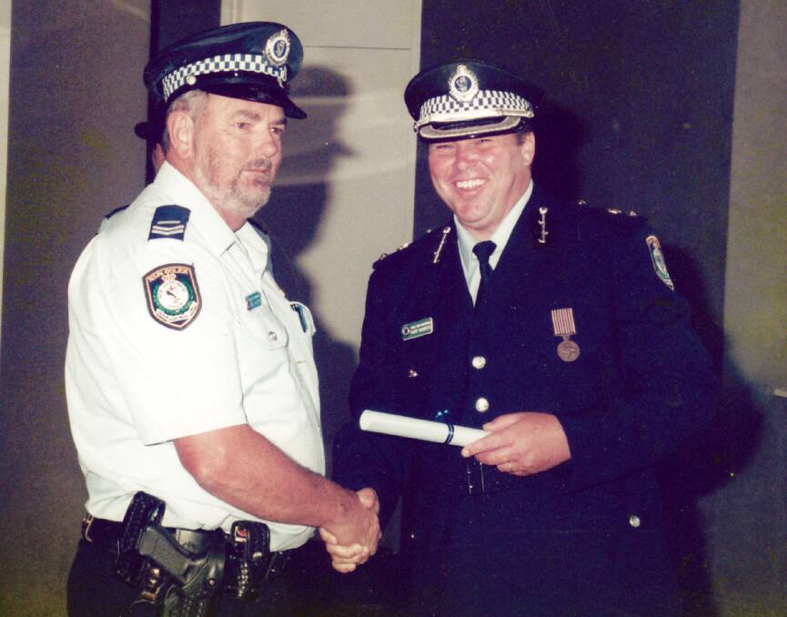 The late Bill Hughes (left) with then Inspector Gary Worboys in the early 2000s.