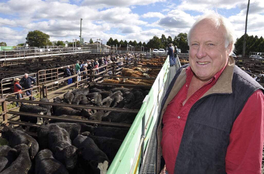 TIGHT-LIPPED: Kattle Gear Australia managing director Bill Vowles pictured in 2017 at one of the last sales at Goulburn saleyard. He has declined to speak regarding the recent sale of a portion of the facility, which covered the sheep yards. Photo: Louise Thrower.