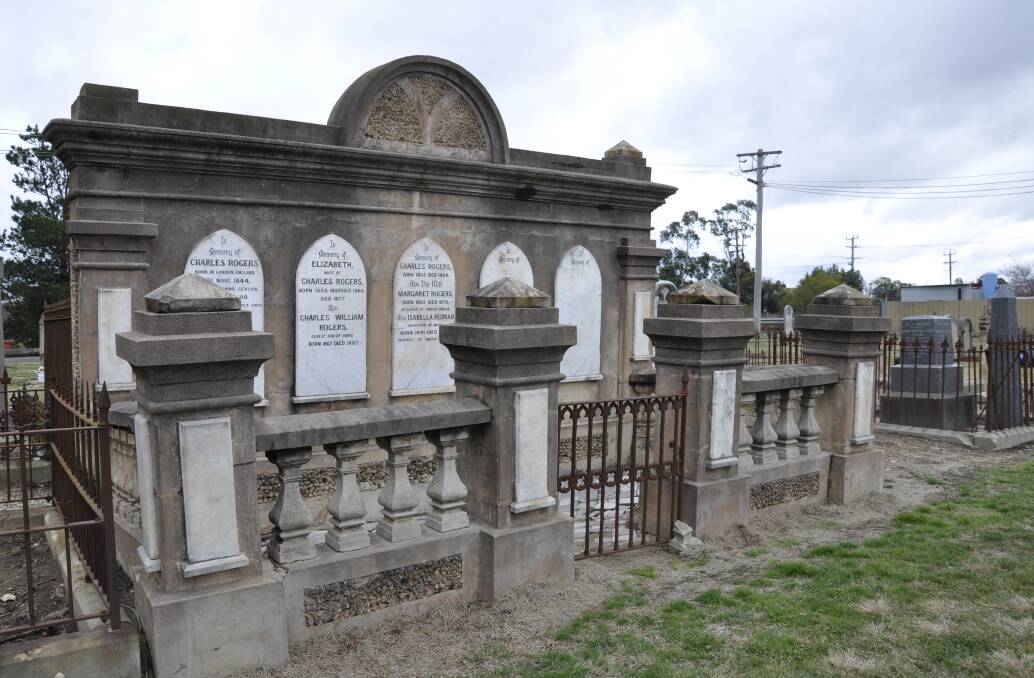 Two Charles Rogers, who were prominent in Goulburn's retail sector, were buried in the Rogers family crypt at the cemetery.