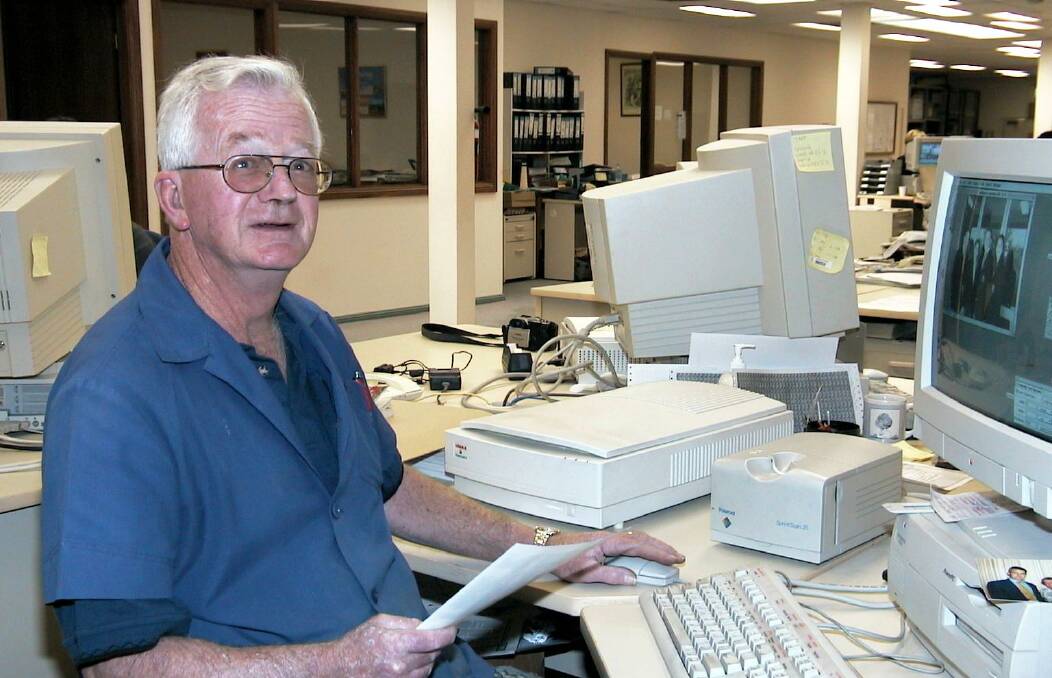 STAYER: Barrie Williams worked in the Goulburn Post's production department for 49 years before retiring in 2004. Photo: Lyn Terrey. 