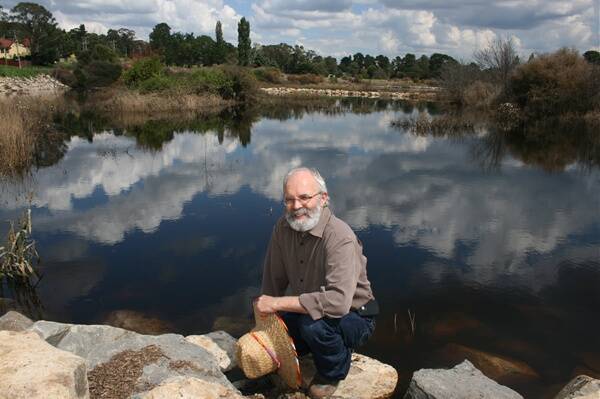 NOT IMPRESSED: Rod Falconer, pictured here in 2012, says the Goulburn wetland's health is being jeopardised by heavy siltation flowing from a residential subdivision on May Street. Photo: Louise Thrower. 