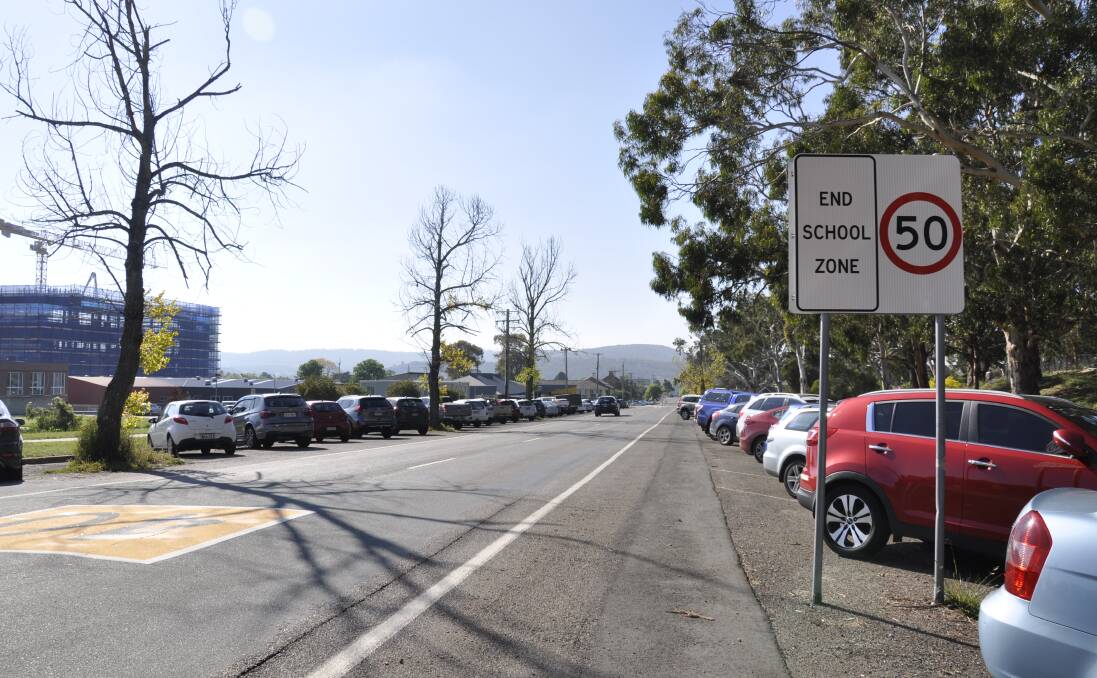 BUSY: Parking is already at a premium around Goulburn Base Hospital but contractors parking in streets are imposing more pressure, the council says. Photo: Louise Thrower.