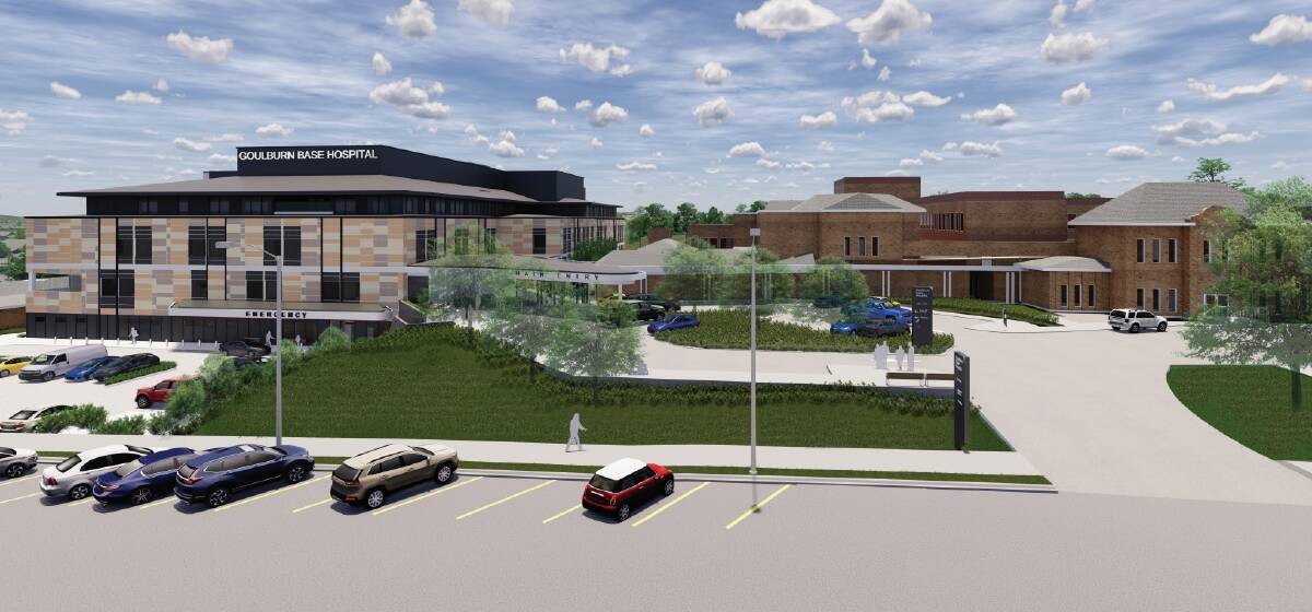An artist's impression of the redeveloped Goulburn Base Hospital. Image supplied.