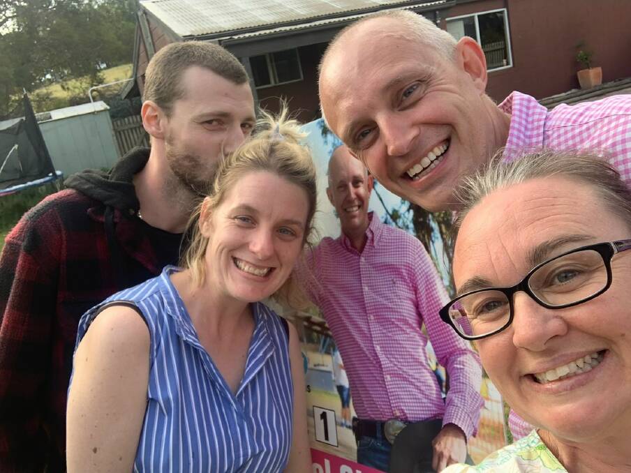 Goulburn Mulwaree Council candidate Dan Strickland and wife, Jules, caught up with friends Tye and Kellie for 'end of campaign' drinks on Saturday night. Photo supplied.