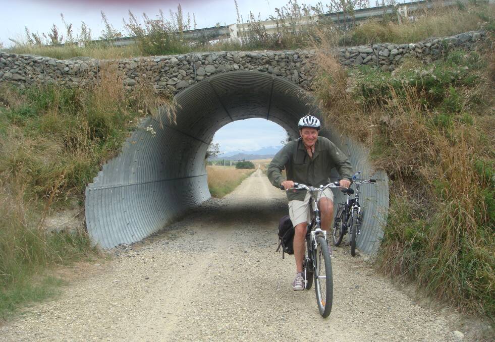 David Mullen lived life to the full. The keen cyclist is pictured here taking on the Otago rail trail in New Zealand. Photo supplied.