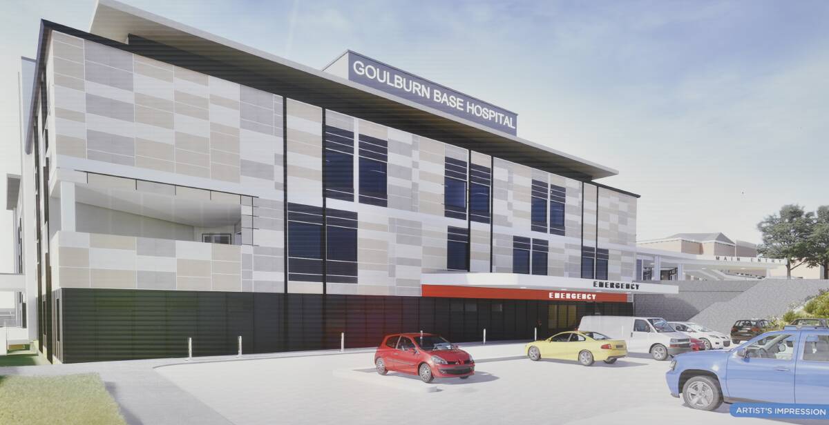 An artist's impression of the Faithfull Street entry to the new hospital. 