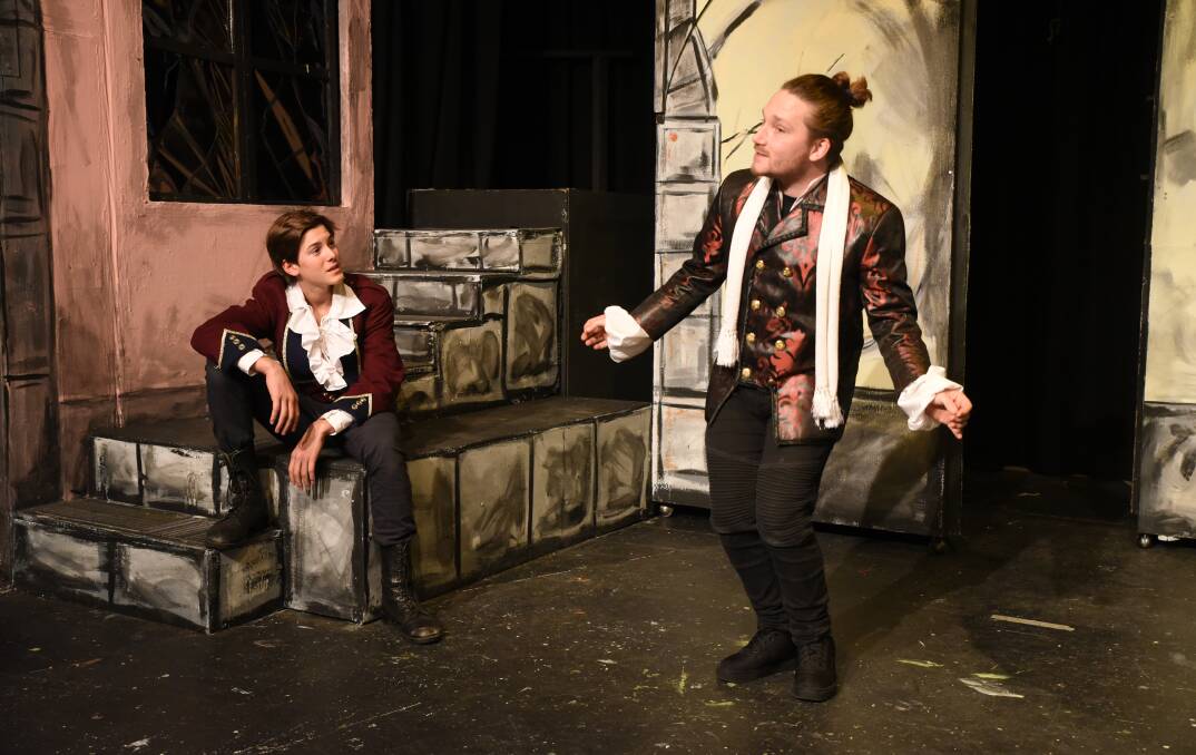 POLISHED PERFORMANCE: Luan Bone as Romeo and Blake Selmes as Mercutio in the Lieder Theatre's recent production, Romeo and Juliet. Photo: Supplied.