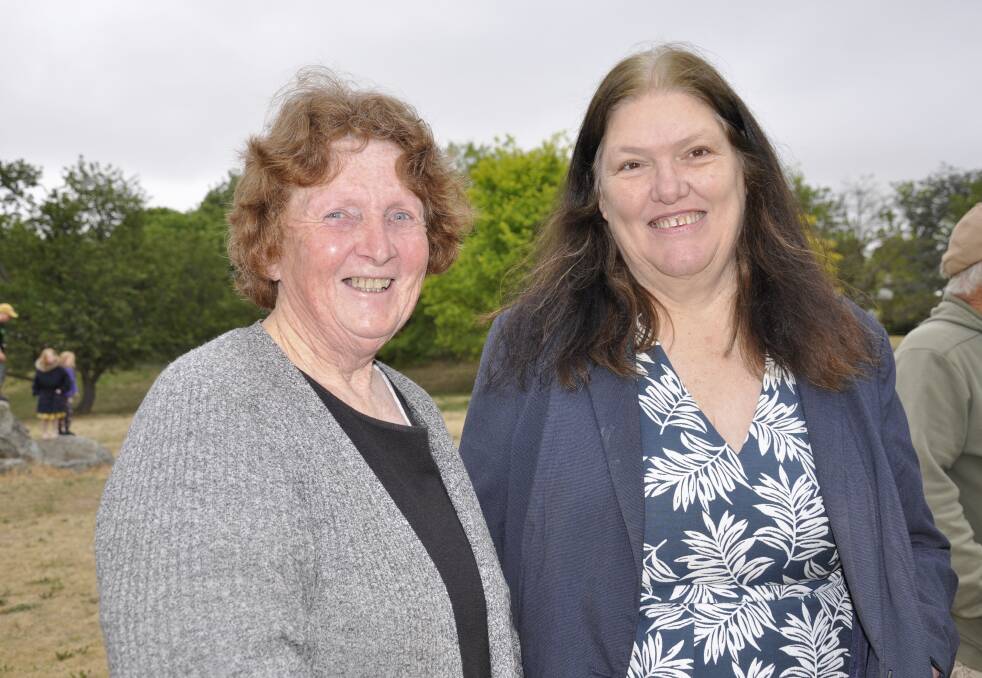 Wendy Williams (left) believed the council should live within its means. She's pictured accountant Nina Dillon who organised Saturday's rally. Picture by Louise Thrower.