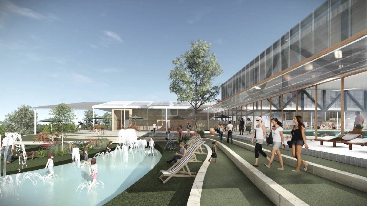 An artist's impression of the Goulburn Aquatic Centre's redevelopment. The council will borrow $8.9 million to undertake stage one. Image supplied.