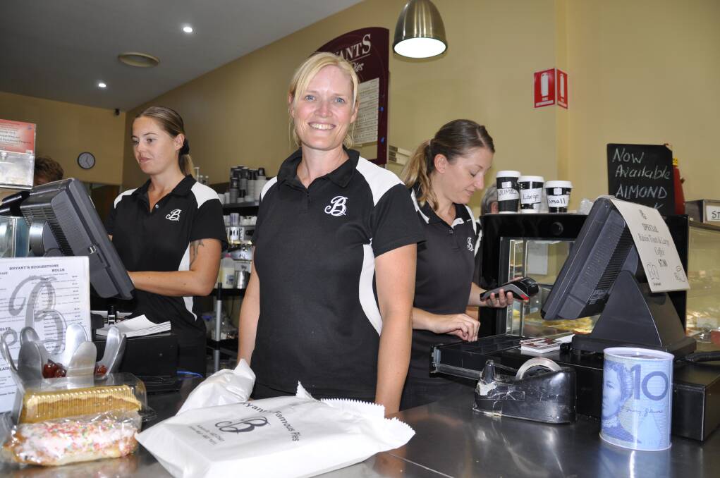 Bryants Cafe and bakery co-manager Suzie Ottaway said take-away sales were continuing but it was unclear whether bakeries were an "essential business." Photo: Louise Thrower.