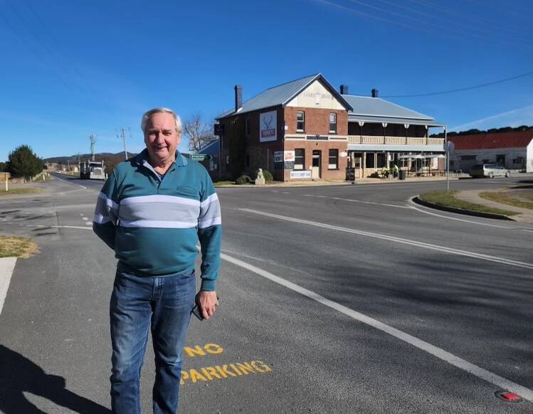 Tarago and District Progress Association president Adrian Ellson says the Braidwood Road/Wallace Street intersection needs to be upgraded, given the number of trucks usin it. Photo: Megan Alcock.