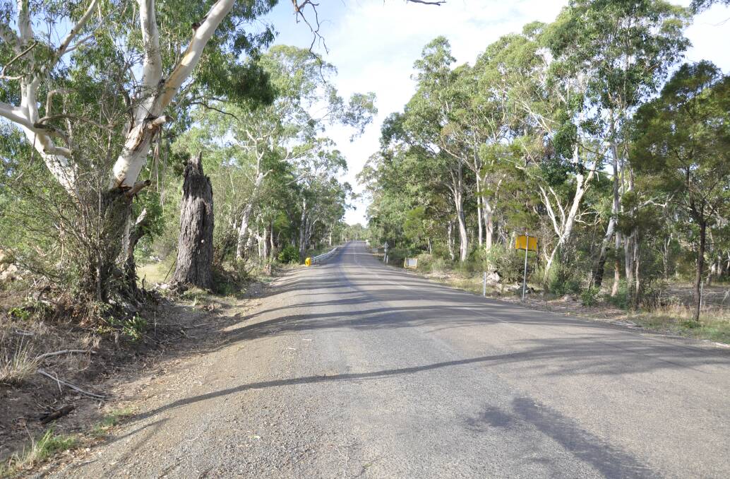 The current widening work along Jerrara Road. The council is now calling for a one-metre road shoulder, as opposed to 0.5 metres.
