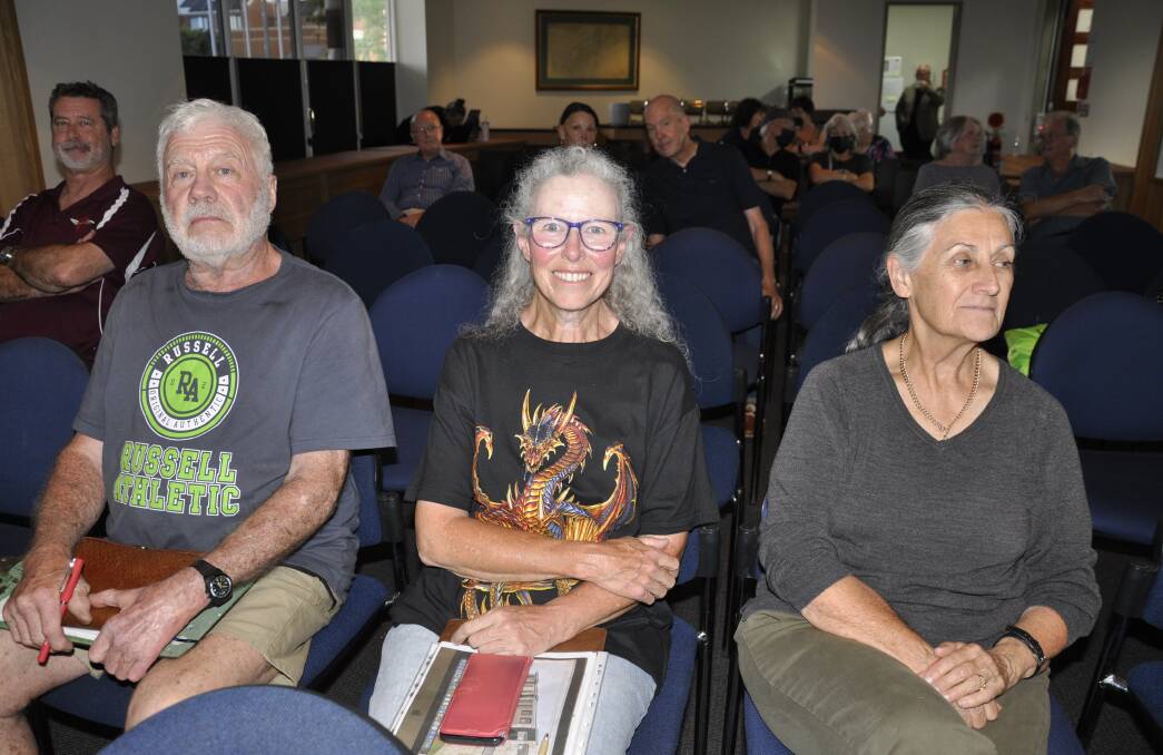 Jan Cheetham, Natalie Jeffrey and Irene Brown were among the gallery watching the council debate. Picture by Louise Thrower.