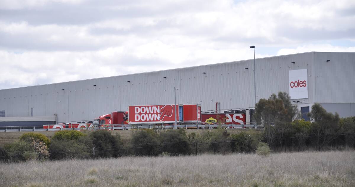 BIG: The Coles distribution centre in Lillkar Road is slated for closure within the next few years but there is no set date. Photo: Louise Thrower.