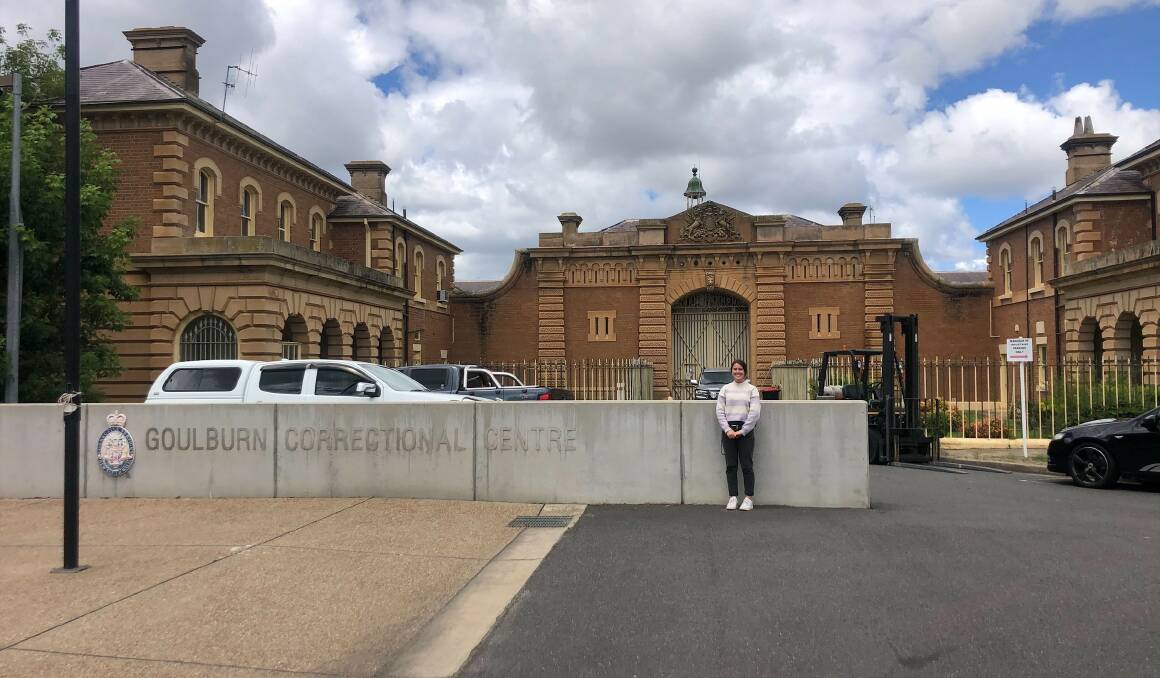 Kaitlyn Byrne at Goulburn Correctional Centre. Photo supplied.