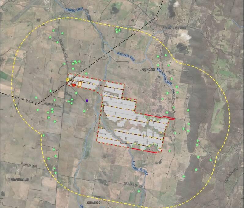 The Gundary solar farm would sit on a 708 hectare site with a 473ha development footprint. Image supplied.
