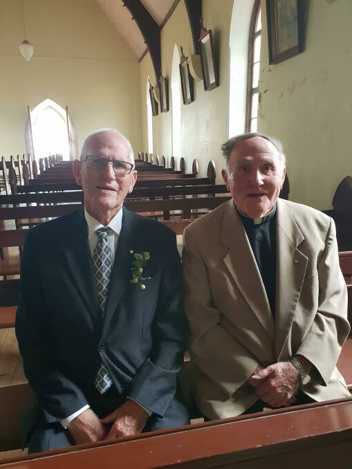 Brothers Bryan and Bill Kennedy at Saint Mary's, Grabben Gullen in March, 2019.