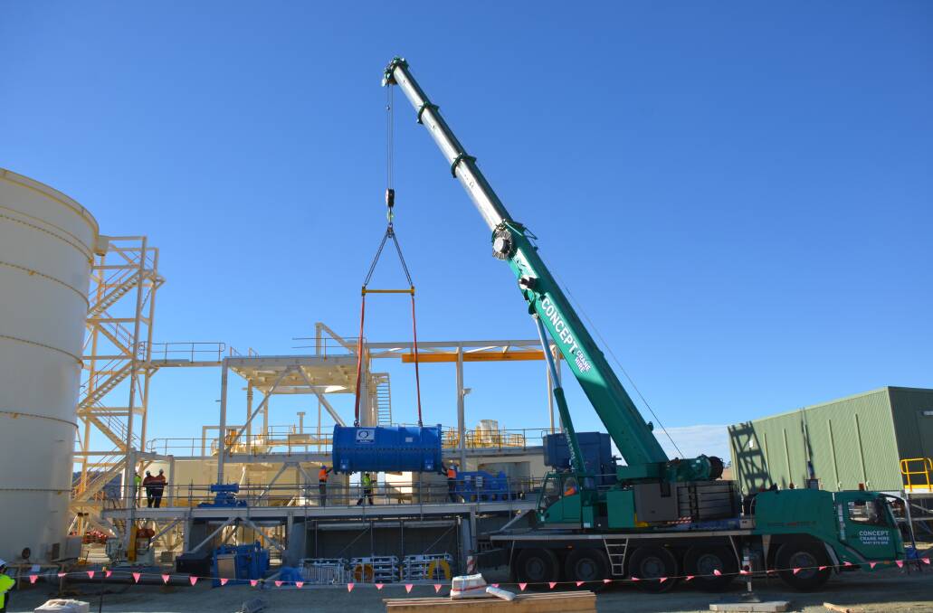The IsaMill, a key part of the processing plant, was installed at Woodlawn in August. Photo supplied.