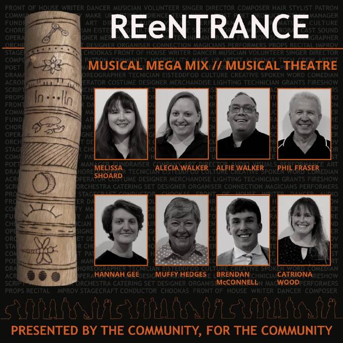 Just some of the faces behind the REeNTRANCE opening night production at the Performing Arts Centre. Image supplied.