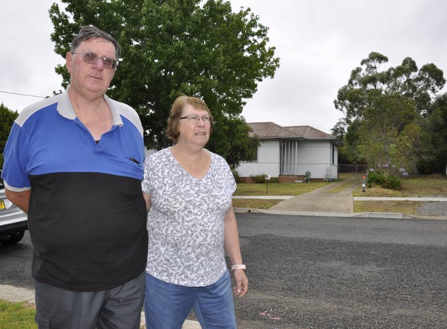 WORRIED: Rhoda Street residents Larry and Pam Mitchell say nobody in the neighbourhood wants a series of double-storey social housing units nearby due to their scale and concentration. Photo: Louise Thrower. 