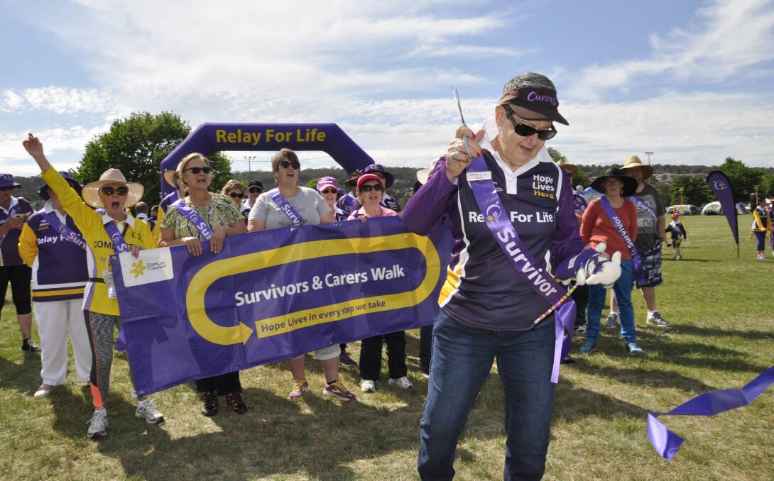 Relay for Life ambassador at last year's event, Karen Wilson, kicked off another successful fundraiser.