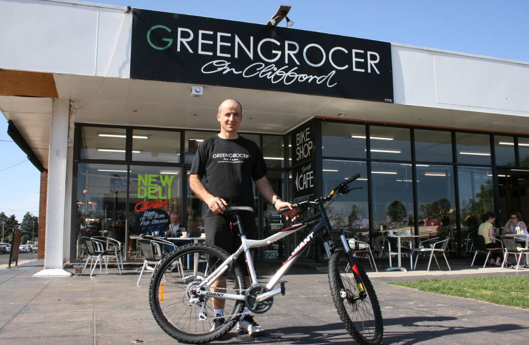 Con Toparis, pictured in 2008, blazed a trail with the Greengrocer cafe, which combined his love of cycling, good food, coffee and the fruit and vegetable industry. Picture by Goulburn Post.
