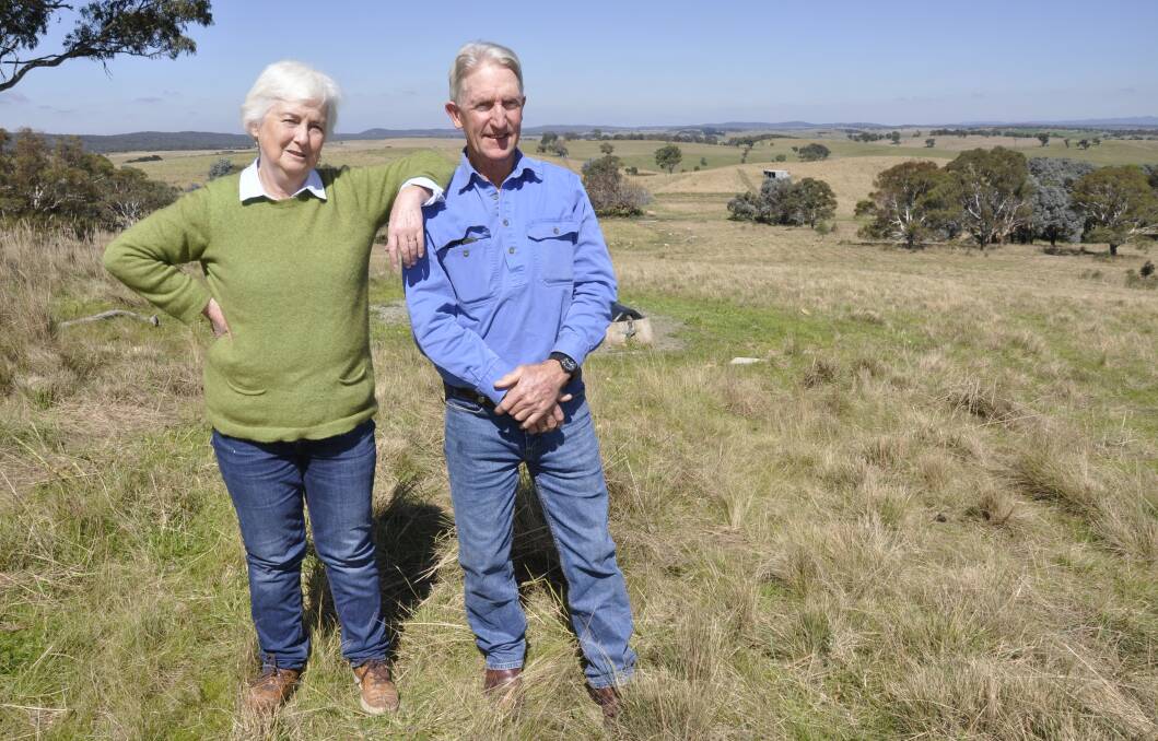 Gundary Plains landowners Ann and Stan Moore are opposed to the solar farm. Their Kooringaroo Road property would overlook the site. Photo: Louise Thrower.