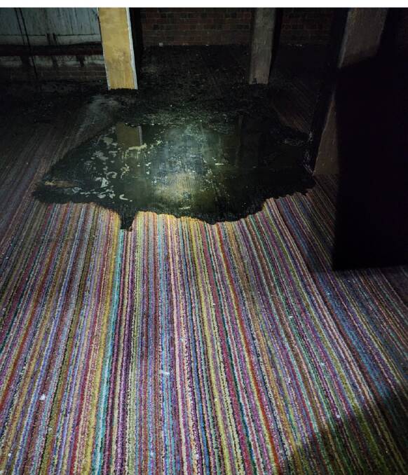 A small section of carpet was damaged in the fire. Picture by NSW Fire and Rescue.