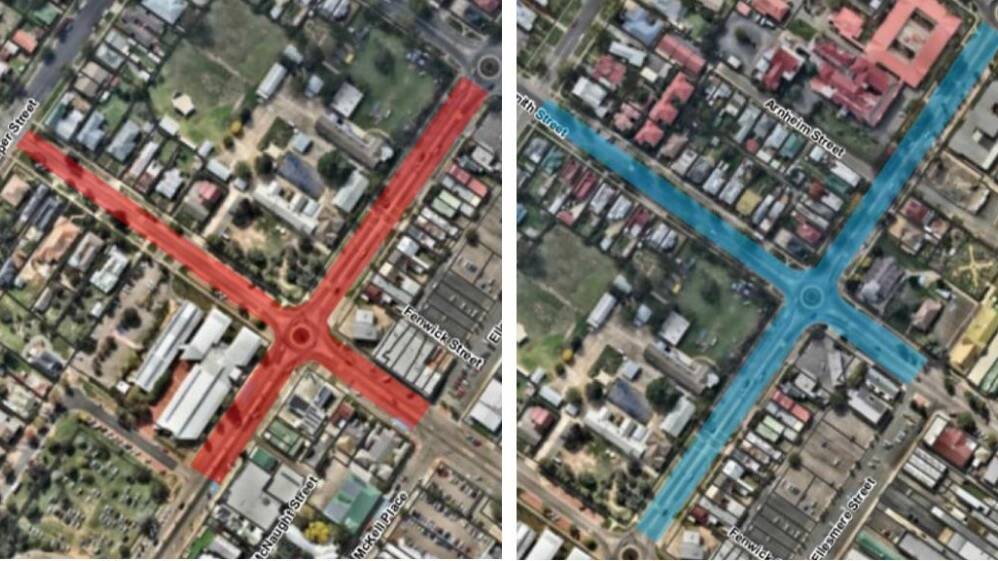 TEMPORARY NIGHT CLOSURES: Two sets of road closures will apply on Bourke Street. The first is Church to Goldsmith Streets and the second is Goldsmith Street to Bradley Street. Image supplied.