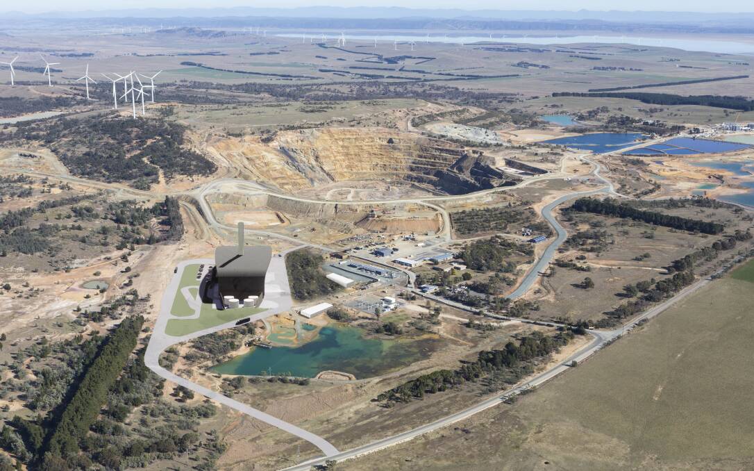 An artist's impression of the completed waste to energy plant within Veolia's existing Woodlawn eco-precinct. The landfill would eventually be rehabilitated. Photo supplied.