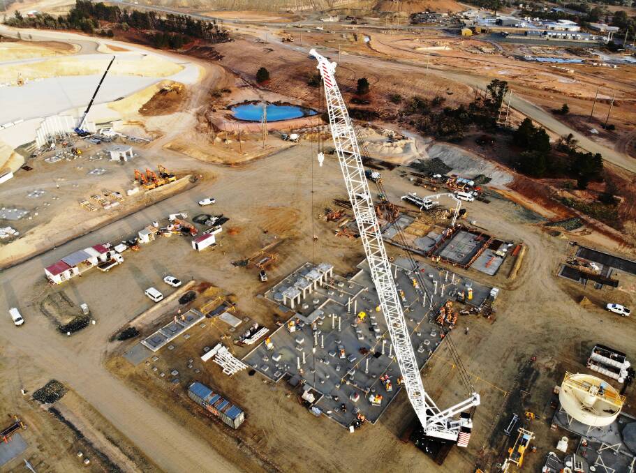 Construction is well underway at the former Woodlawn Mine. Photo courtesy Heron Resources.
