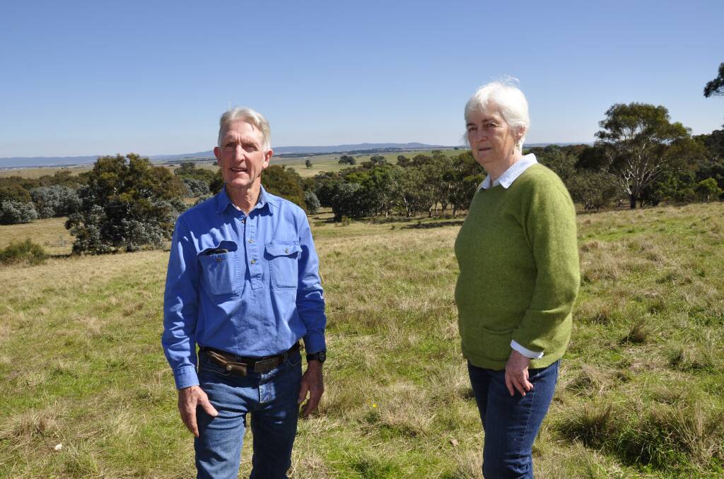 Gundary Plains graziers, Stan and Ann Moore are members of an action group opposed to the planned $540 million solar farm in the area. Photo: Louise Thrower.