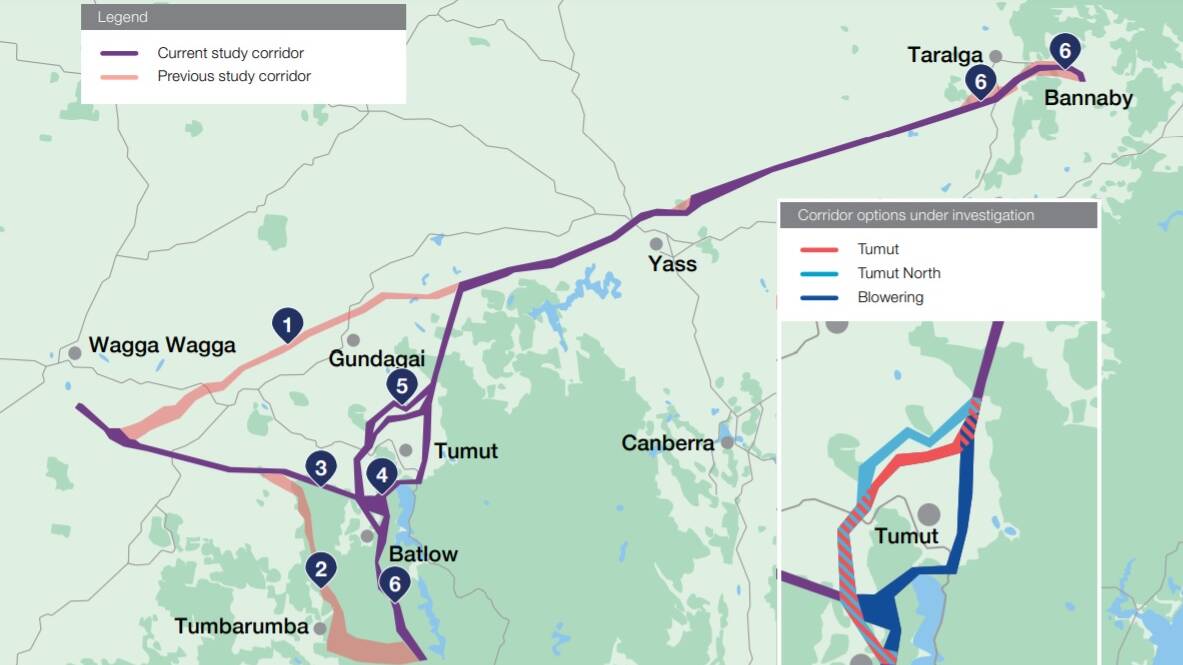 Transgrid has made some changes to its transmission line route in recent time in response to community feedback. The study corridor has been narrowed to 1km wide at Bannaby and Myrtleville, near Taralga. Image sourced.
