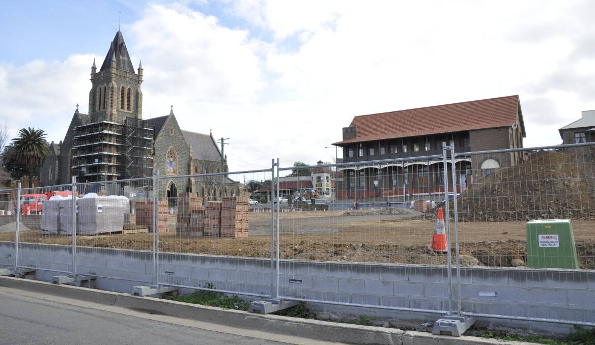 Work has started on a 39-room motel on the former Sts Peter and Paul's Primary School site.