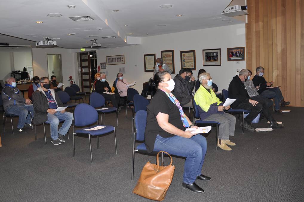 Most people took council advice to watch Thursday night's council meeting on the webcast. Only those registered to speak and close supporters attended in person. Photo: Louise Thrower.