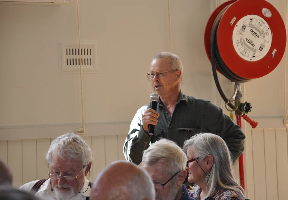 Former Upper Lachlan Shire mayor, John Shaw was among those at last Thursday's Gunning meeting opposed to a suggested rate rise. Picture by Louise Thrower.