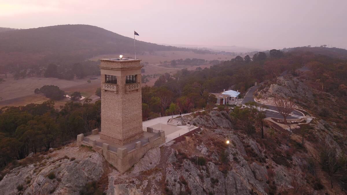 PROMINENT: The Rocky Hill War Memorial tower was built in 1925 to an EC Manfred design and funded by community subscription. Photo: John Case.