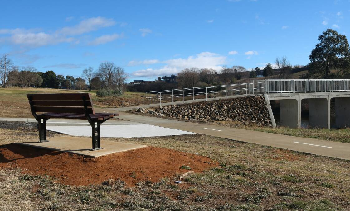 More seating and picnic areas are being installed along the Wollondilly River walkway.